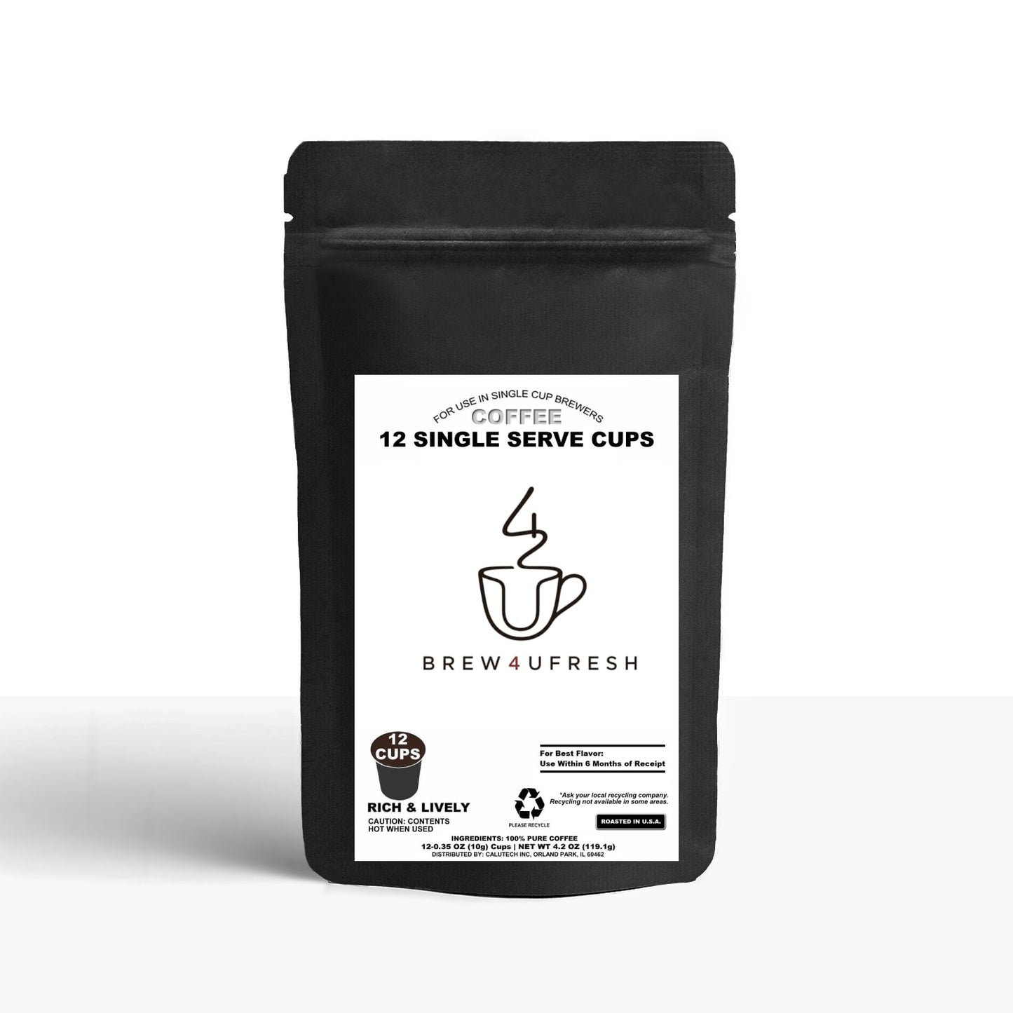 12 Pack Single Serve Coffee Capsules