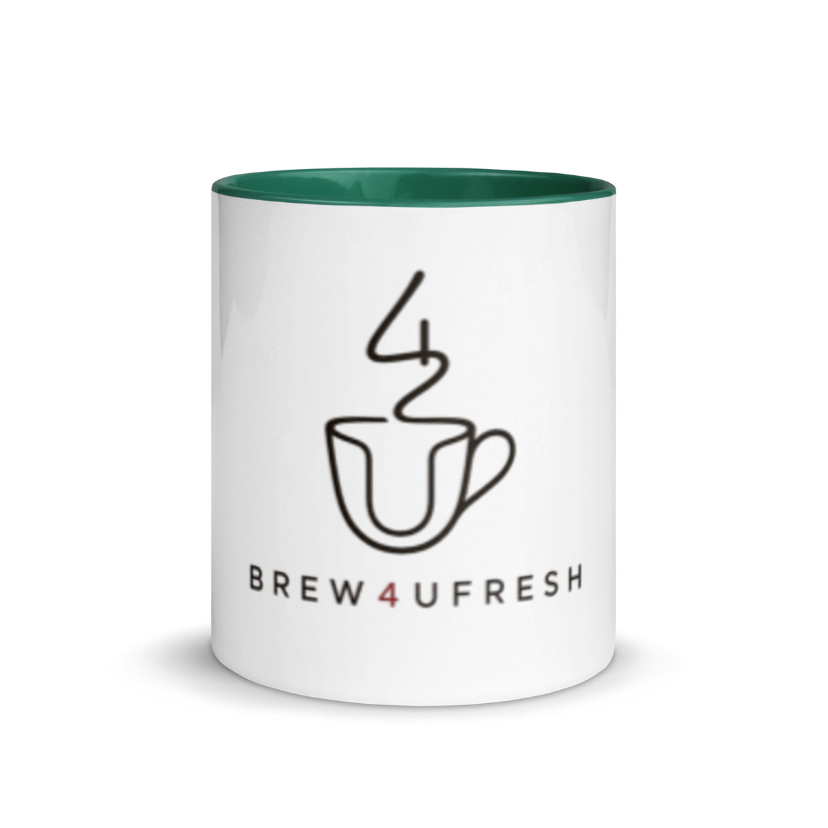 Black coffee bag featuring a white label with Brew4UFresh logo, labeled Caramel Fresh Roasted Coffee.